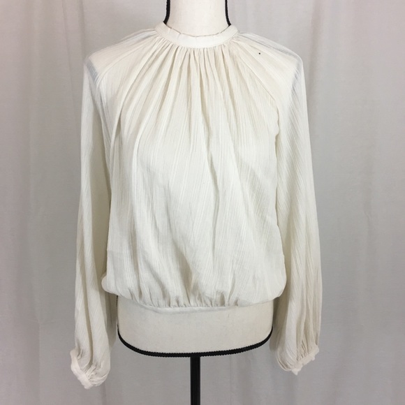Ivory Balloon Sleeve Blouse - Picture 2 of 4